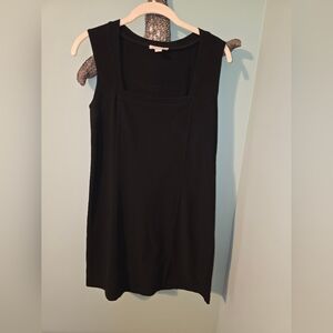 Boston Proper Black Square-Neck Sleeveless Tank